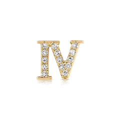 Roman Numeral Iv Diamond Charm