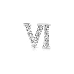 Roman Numeral Vi Diamond Charm