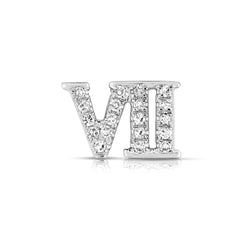Roman Numeral Vii Diamond Charm
