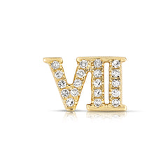 Roman Numeral Vii Diamond Charm