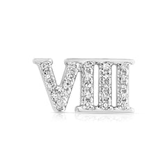 Roman Numeral Viii Diamond Charm