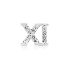 Roman Numeral Ix Diamond Charm