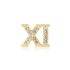 Roman Numeral Ix Diamond Charm