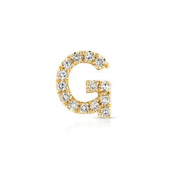 Letter G Diamond Charm