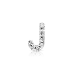 Letter J Diamond Charm