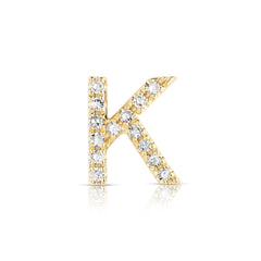 Letter K Diamond Charm