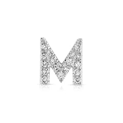 Letter M Diamond Charm