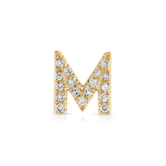 Letter M Diamond Charm