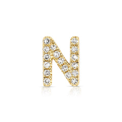 Letter N Diamond Charm