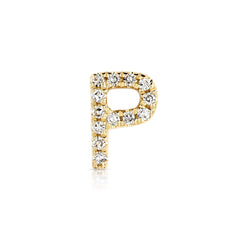 Letter P Diamond Charm