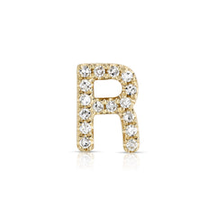 Letter R Diamond Charm