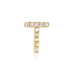 Letter T Diamond Charm