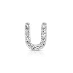 Letter U Diamond Charm