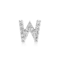 Letter W Diamond Charm
