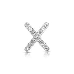 Letter X Diamond Charm