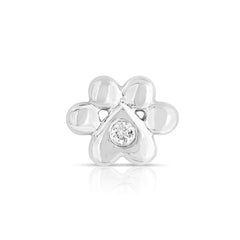 Dog Mom Paw Print Diamond Charm
