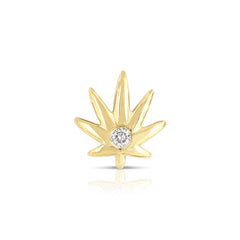 Mary-Jane Weed Leaf Diamond Charm