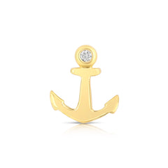 Grounded Anchor Diamond Charm