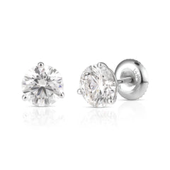 2 Ct Round Lab Grown Studs