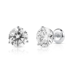 4 Ct Round Lab Grown Studs