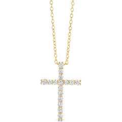 1/4 Ctw Colorless Flawless Diamond Cross Pendant