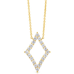 1 Ctw Colorless Flawless Diamond Shaped Diamond Pendant