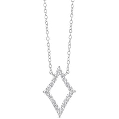 1/4 Ctw Colorless Flawless Diamond Shaped Diamond Pendant