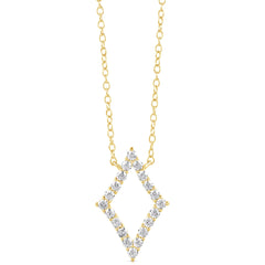 1/4 Ctw Colorless Flawless Diamond Shaped Diamond Pendant