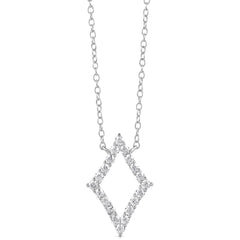 1/2 Ctw Colorless Flawless Diamond Shaped Diamond Pendant
