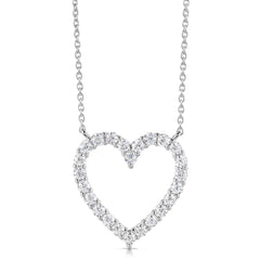 1 Ctw Colorless Flawless Diamond Heart Pendant