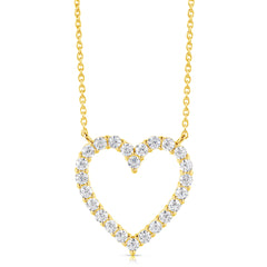 1 Ctw Colorless Flawless Diamond Heart Pendant