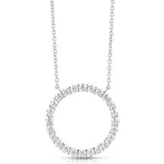 1 Ctw Colorless Flawless Diamond Circle Pendant