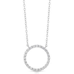 1/4 Ctw Colorless Flawless Diamond Circle Pendant