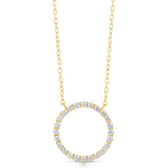1/4 Ctw Colorless Flawless Diamond Circle Pendant