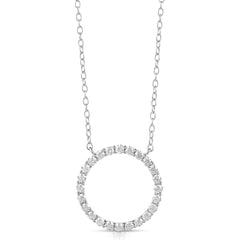 1/2 Ctw Colorless Flawless Diamond Circle Pendant