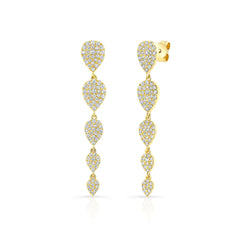 Graduating Pear Shape Drop Earrings