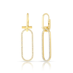 Convertible Paperclip Drop Hoops