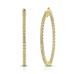 1 1/2 Ctw Inside-Out Buttercup Diamond Hoop Earrings