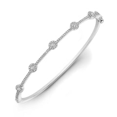 Stationed Round Halo Bangle