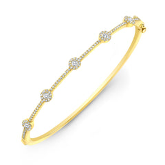 Stationed Round Halo Bangle