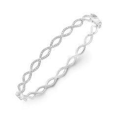 Braided Diamond Bangle