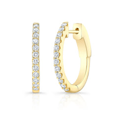 1/2 Ctw Round Diamond Common Prong Oval Hoops