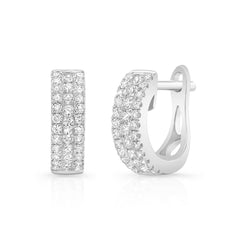 Channel Set Mini Huggie Hoops