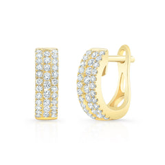 Channel Set Mini Huggie Hoops