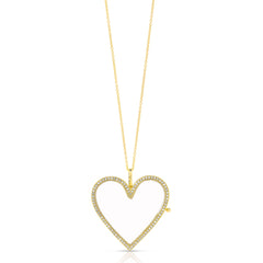 Reversible Diamond Heart Locket