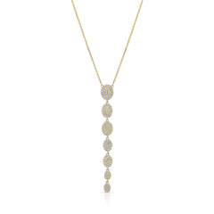 Pave Oval Drop Necklace
