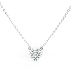 Heart Shape Diamond Accent Necklace 18"