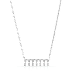 Dangling Baguette Bar Necklace