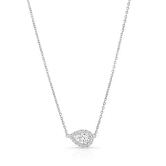 Forevermark Tribute To Tribute .30 Ct Pear Shape Halo Necklace