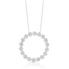 1/2 Ctw Cluster Diamond Circle Pendant